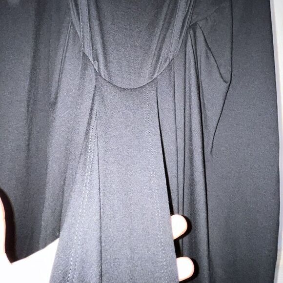 ASOS‎ Design Curve Dress Sz 20 Black Draped Crossover Neck Midi Tapered - Picture 4 of 14